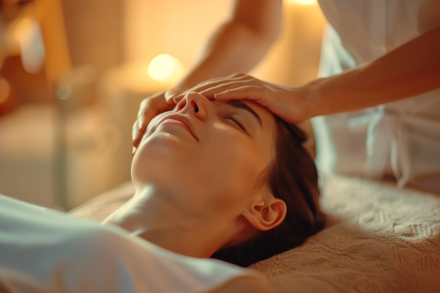 Ganzheitliche Gesichtsbehandlung mit sanfter Massage
